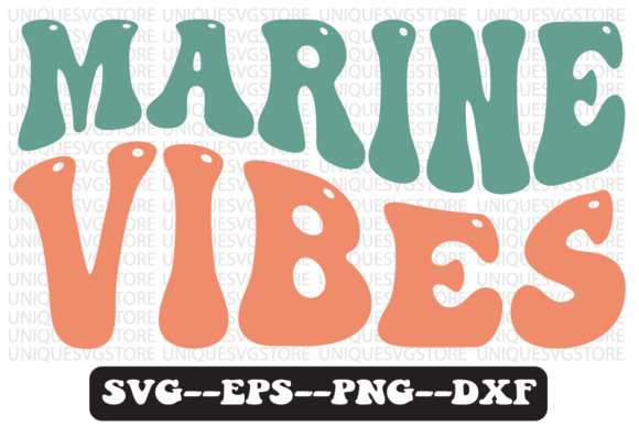 Marine Vibes Quote Retro Svg Design for Local Business Branding