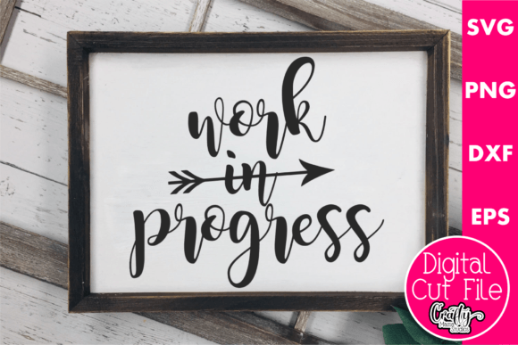 Work in Progress Graphics for Crafts and Content